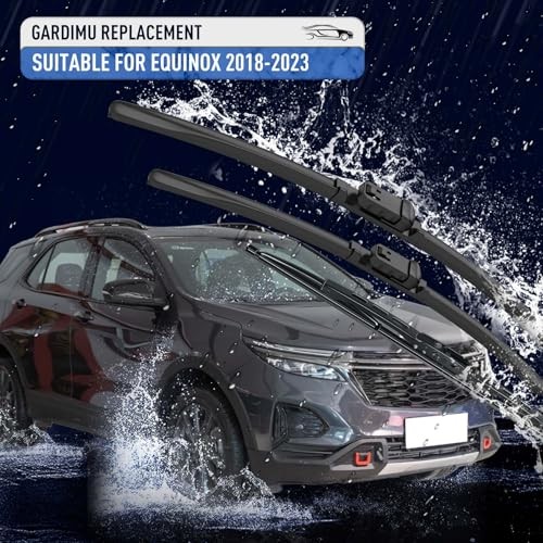 Front and Rear Windshield Wiper Blades, 3 Pcs Front 2018-2023 For Chevy Equinox