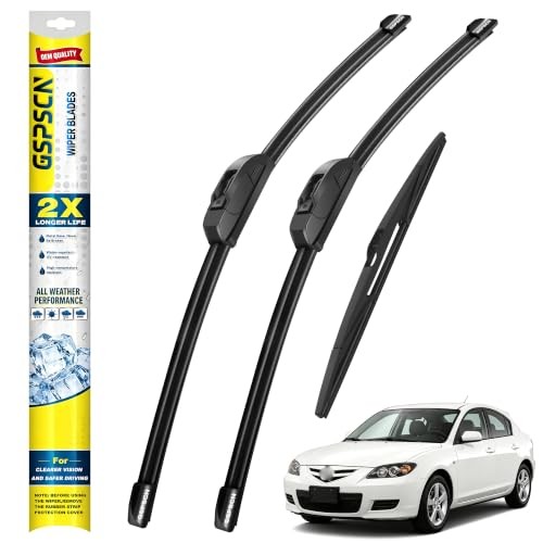 Windshield Wiper Blades for Mazda 3 Hatchback 2004-2009 (Pack of 3) | OEM
