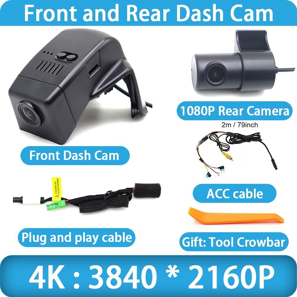Plug and Play UHD 4K 2160P Wifi Car Dash Cam Camera for Volvo XC90 2015–2026