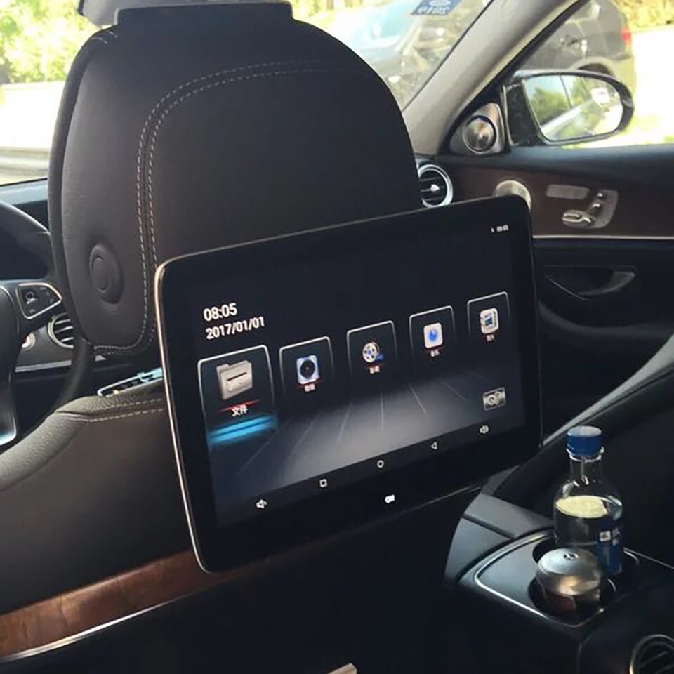 Android Car Video TV Screen Headrest Monitor With Hidden Wire For Mercedes-Benz
