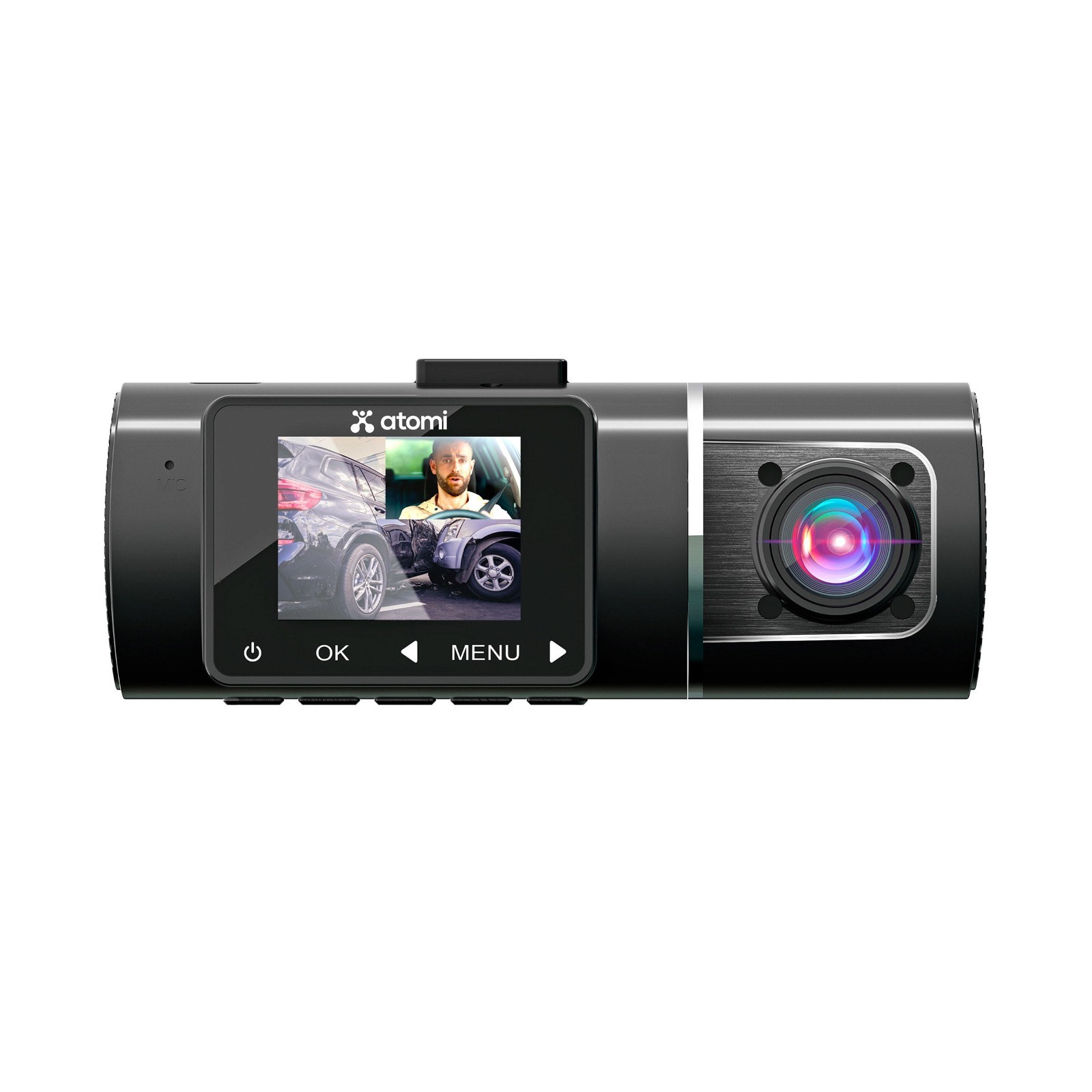 New Atomi 4K Dual Lens Dash Cam, AT032025 Ultra HD Video Recording w/App Control
