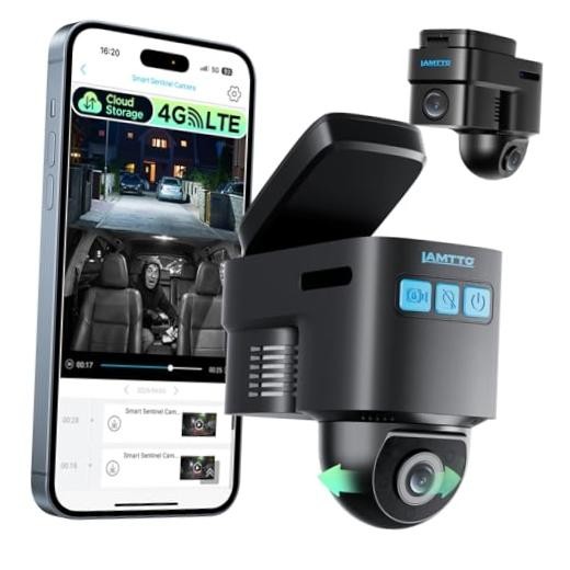 4G LTE Wireless Dash Cam Front and Inside,Remote Live View | Car Security