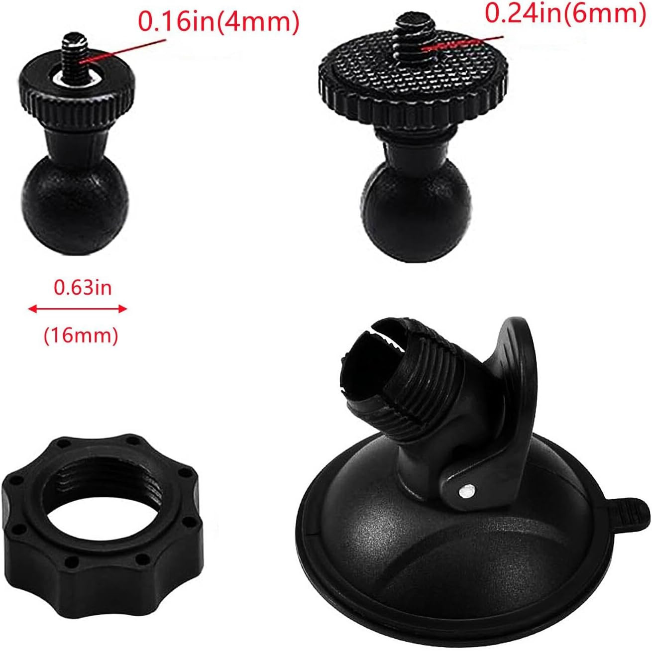 Dash Cam Mount Compatible with Chortau/Oldshark/Niuta/Apexcam Dashcam, Suction C