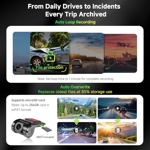 AC-44P2 1080P USB DVR On-Dash Camera, Auto Recording, ON Dash Cam, for GB