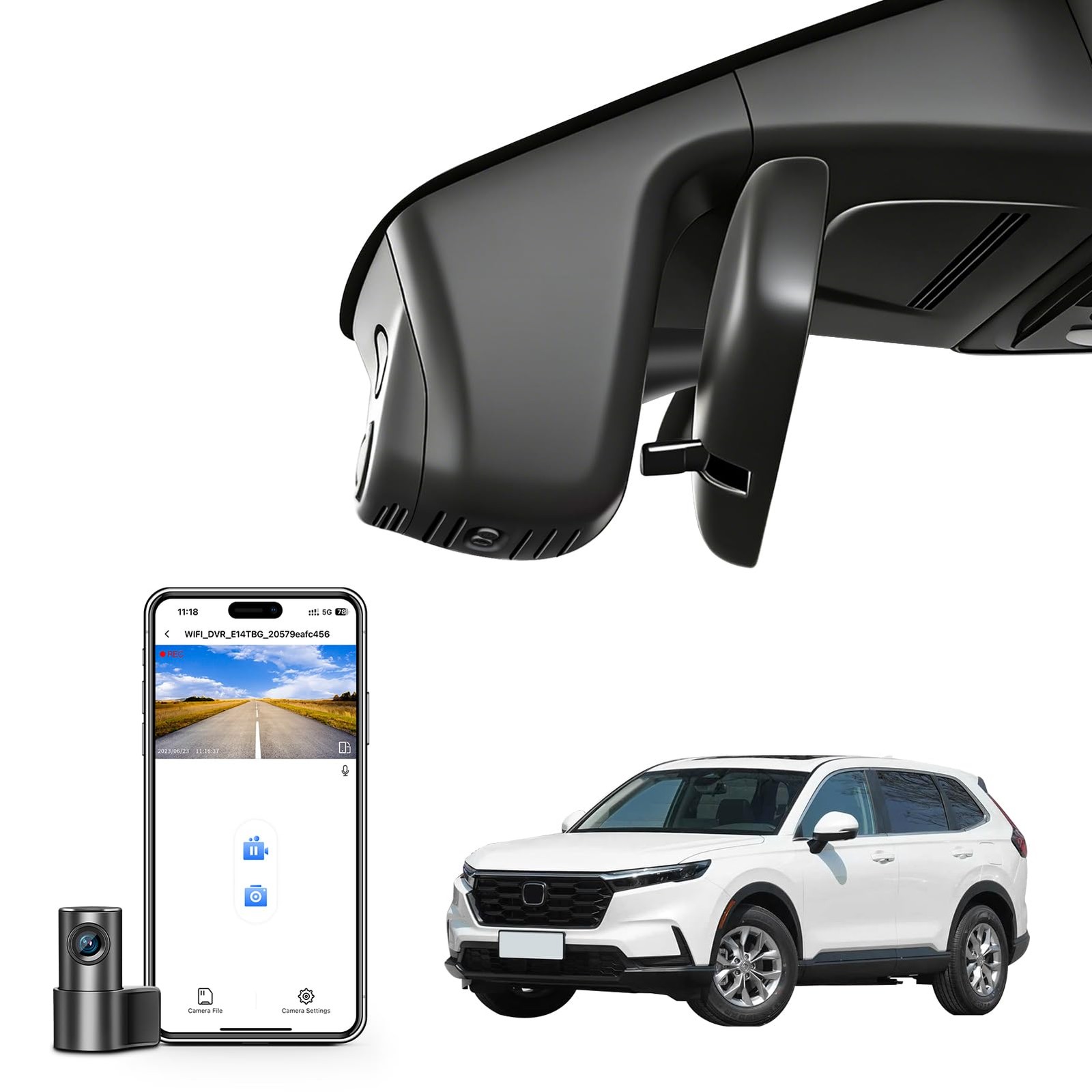 Honda CRV Dash Cam Front 4K & Rear 1080p Custom fit for Gen6 CR-V & CR-V Hybr…