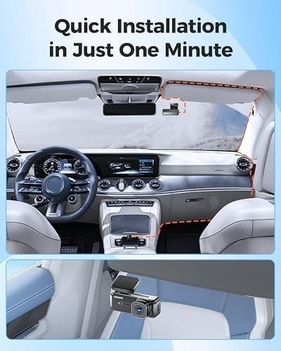 AZDOME 1080P M200 Dash Cam WiFi Night Vision G-Sensor Collision Detection