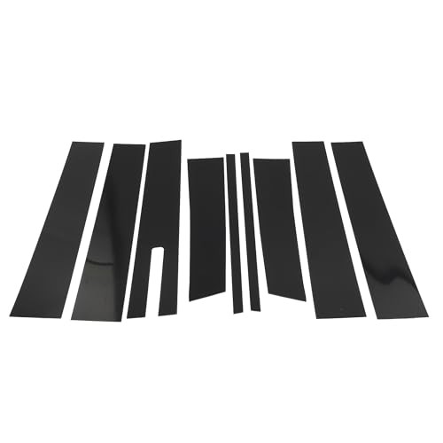 9 Pcs Door Pillar Window Trim for Lincoln MKT 2010-2015 Front Rear Left Black