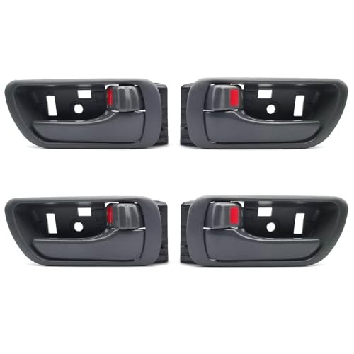 4PCS Interior Door Handles for Toyota Camry 2002-2006, Front & Rear Inside Gray