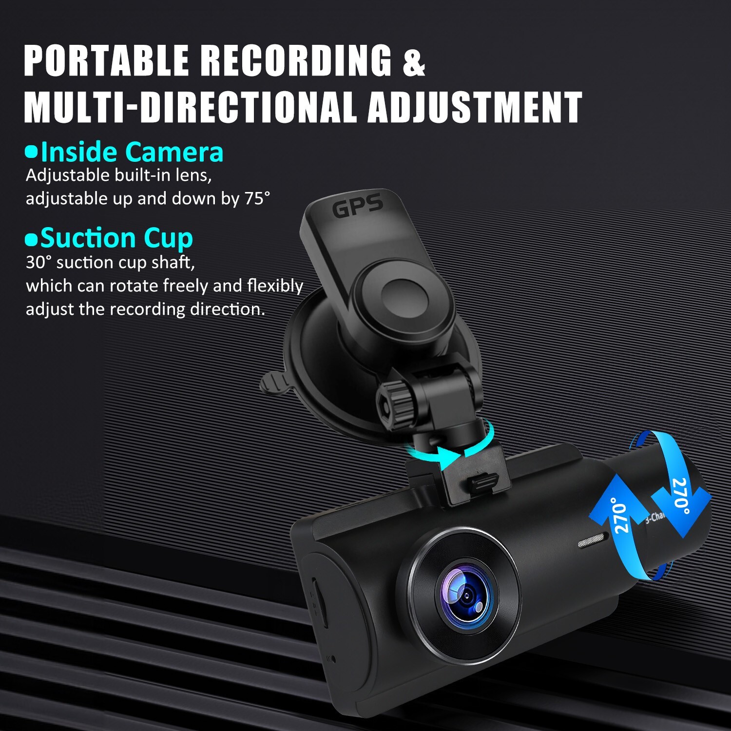 4K-1080P Smart HD Night Vision GPS WiFi Dash Camera Car DVR Built-in G Sensor