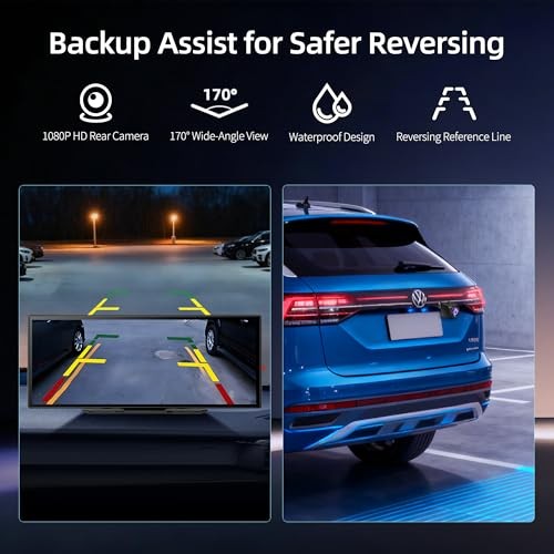 11.4″ Carplay Screen for Car with Android OS Built-in GPS Navigation Black