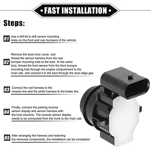 2 Pcs PDC Reverse Parking Assist Sensor Compatible for Dodge Durango 2018-2023