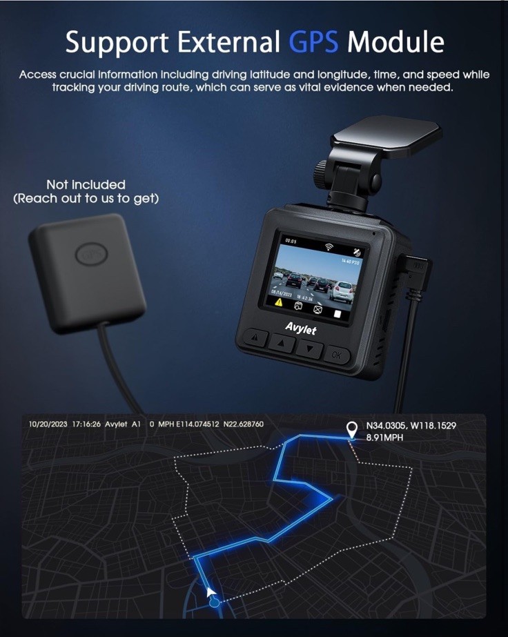Dash Cam WiFi 2K, Car Camera with APP, Front Dash Camera for Cars, Mini Dashcams