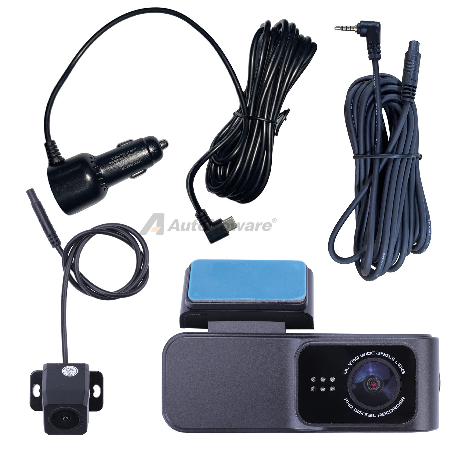 2K Front Dashcam – 2.4G WiFi APP Ctrl WDR Night Vis 24/7 Parking 64G TF Card