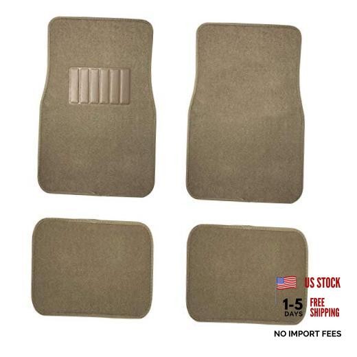 C.P.R. New Carpet Car Floor Mats 4 Pc Set for Cars Trucks SUVS with Heel Pad