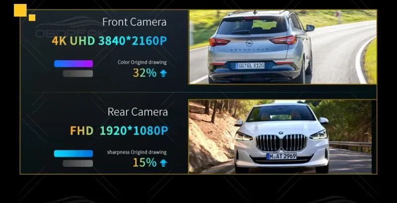 K4 11.26 Inch Carplay & Auto 4K 2160P Wifi Dash Cam Rearview Mirror Car