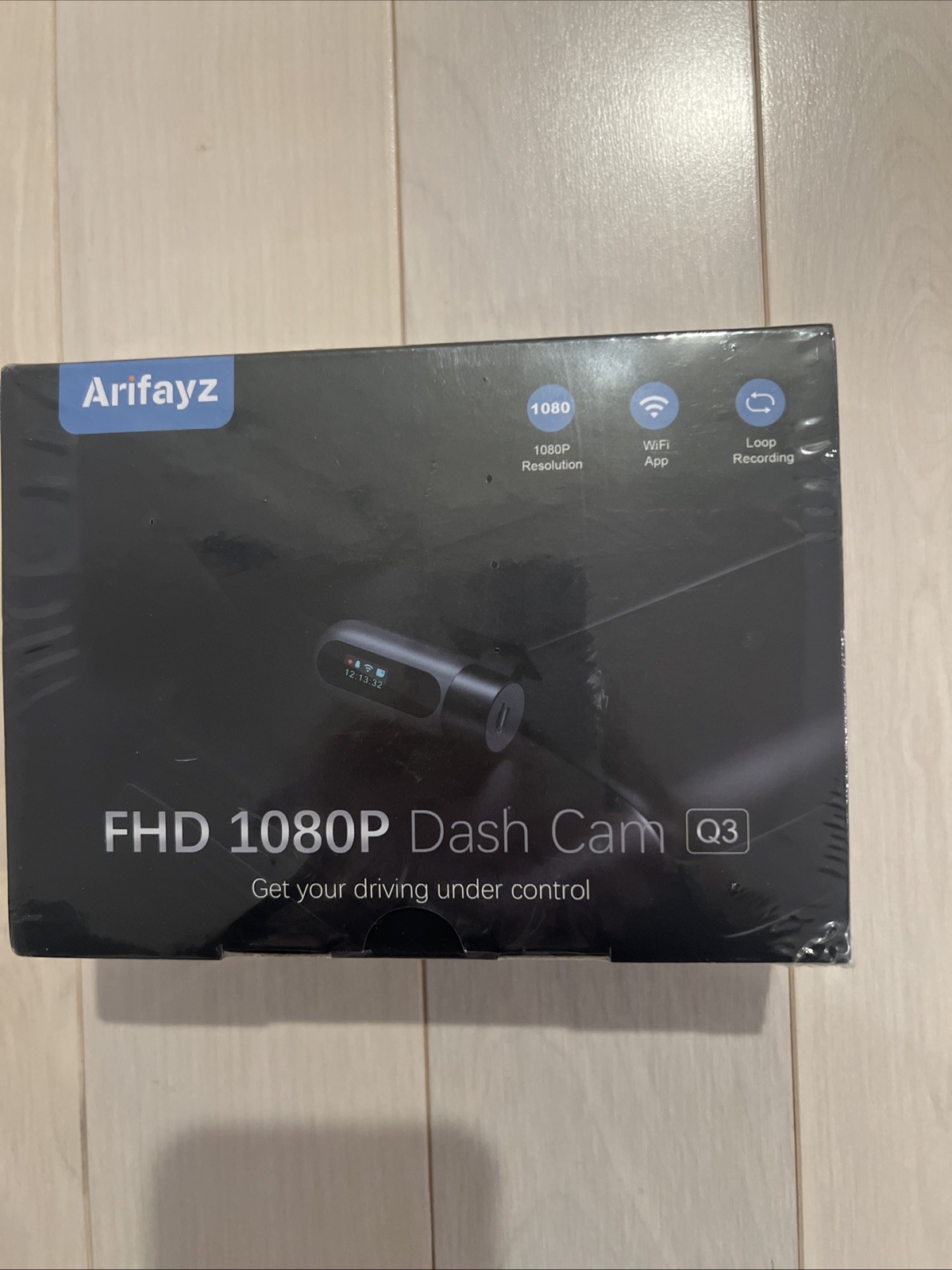 Arifayz FHD 1080P Dash Cam Q3 WiFi App Loop Recording New Unopened Box