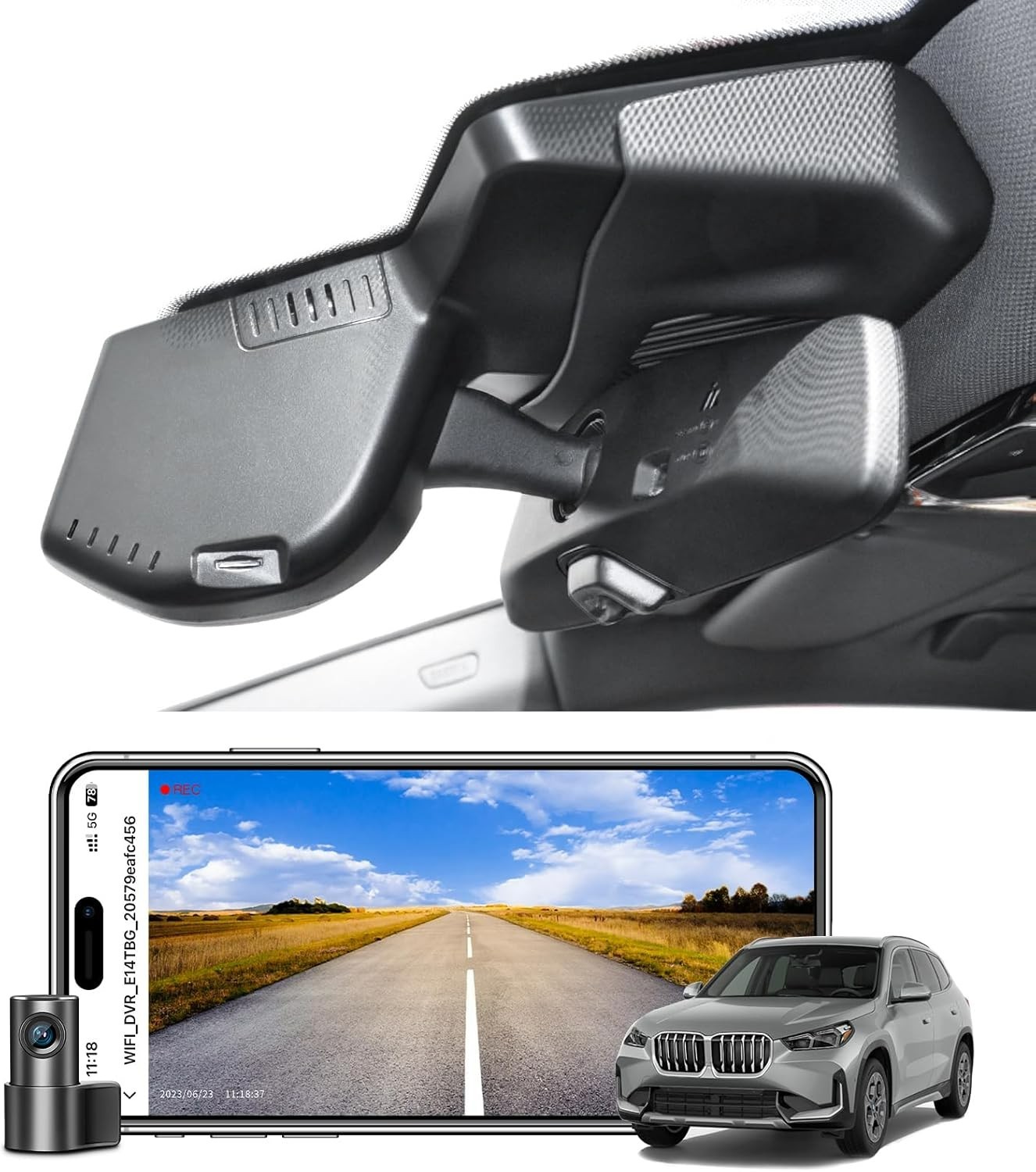 Dash Cam for BMW X1 Gen3 (U11/U12 2023–2025 XDrive28i) WiFi App Control 128GB
