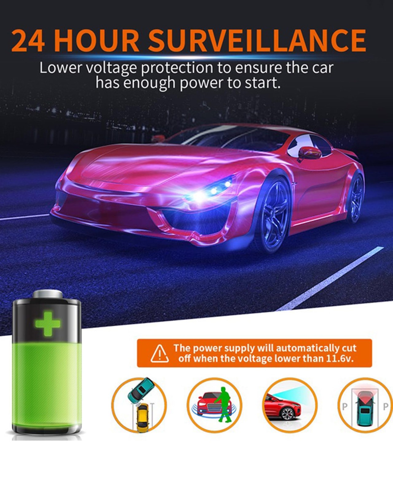 Car Camera Acc Multi-Size Hardwire Kit for Dash Camera, USB C Power Port, Low…