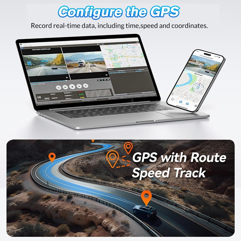 360 Degree View 4 Channel Dash Cam Front and Rear Inside Left Right for Cars FHD