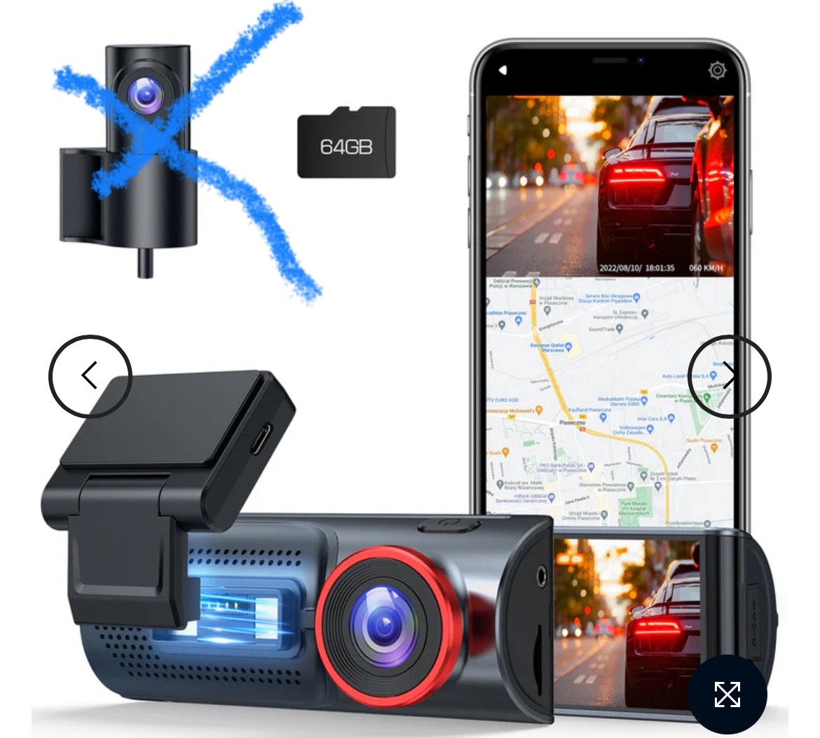 Campark DC06 1080P Dash Cam only open box no rear cam
