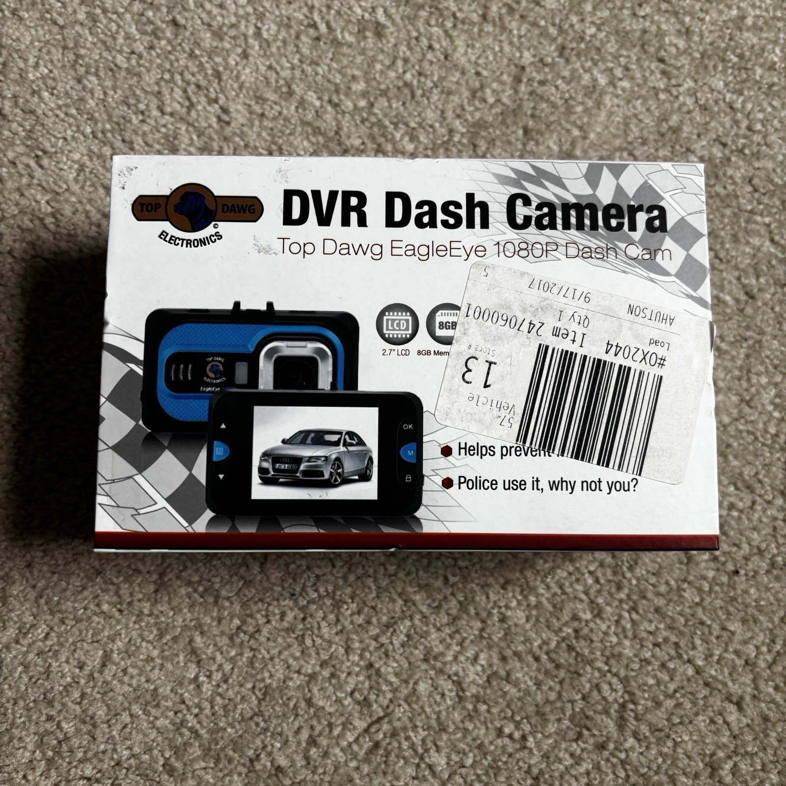 Top Dawg EagleEye 1080P Dash Camera – ​New Open Box, Never Used