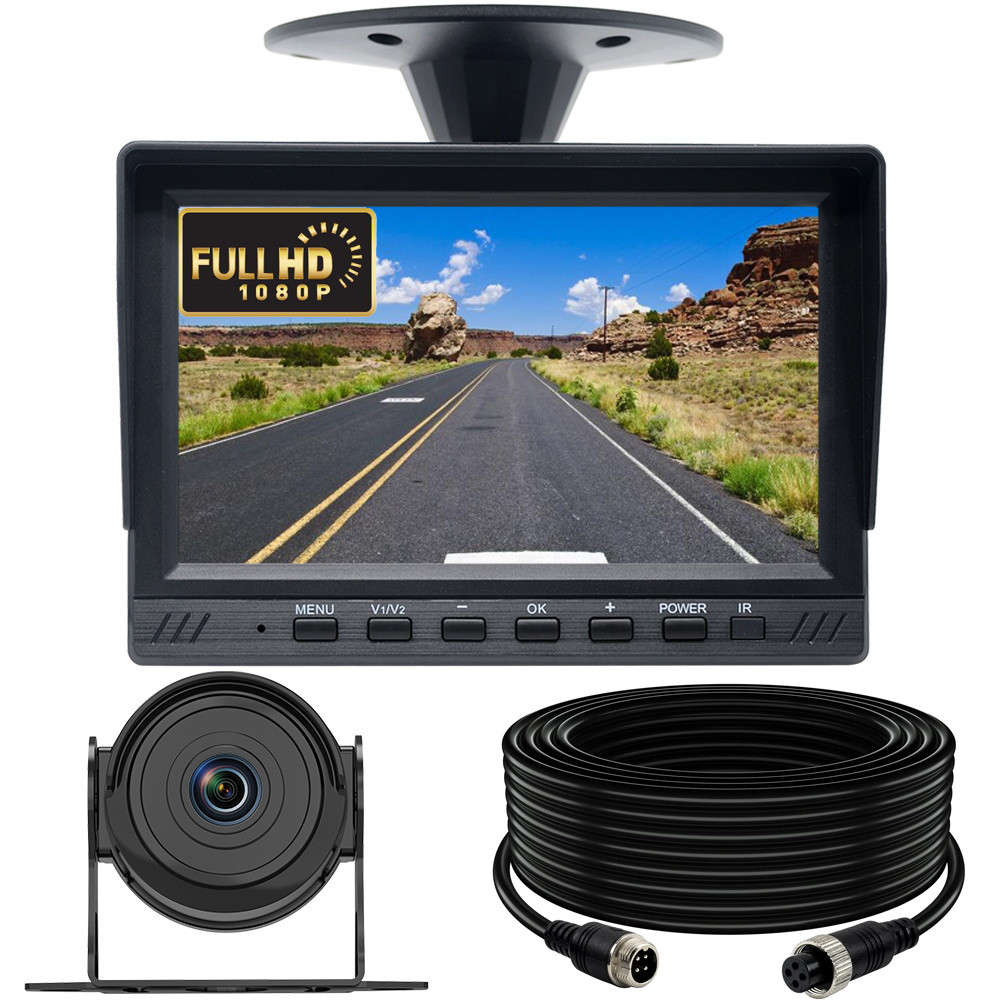 Car Backup Rear View Camera 4Pin 1080P System 7″ Monitor Night Vision RV Truck