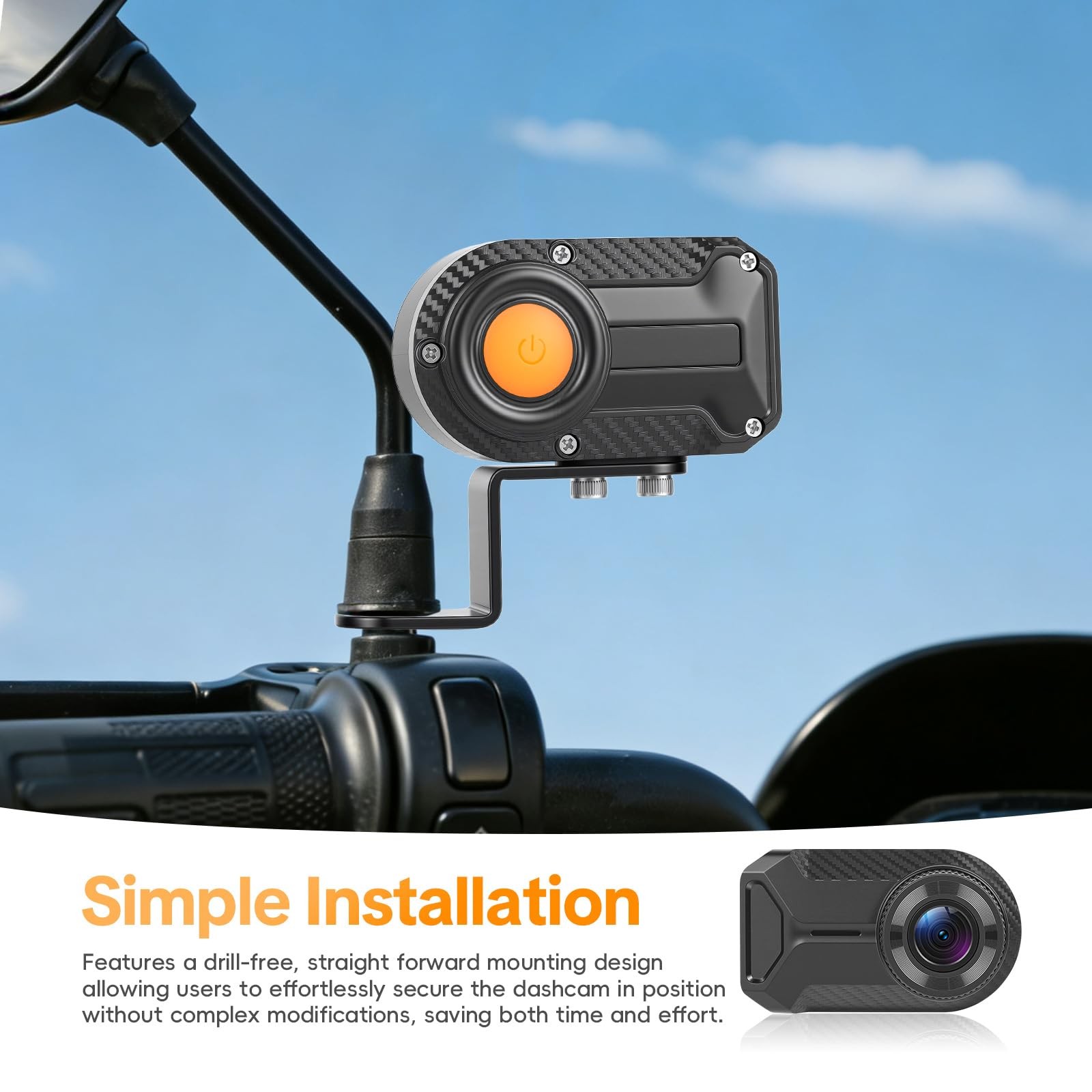 Motorcycle Dash Cam, Motorbike Camera Waterproof Motorcycle Video Driving Rec…