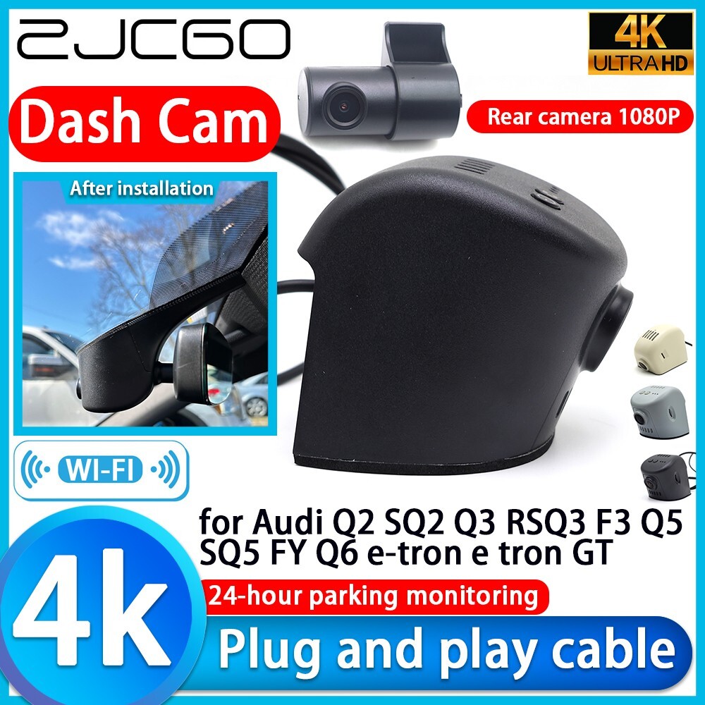 4K DVR Dash Cam Camera for Audi Q2 SQ2 Q3 RSQ3 F3 Q5 SQ5 FY Q6 e-tron e tron GT