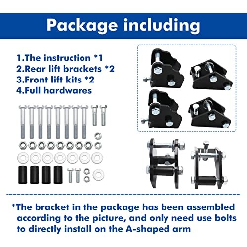 3” Front and Rear Full Lift Kit Compatible with 2013-2017 Polaris Ranger |