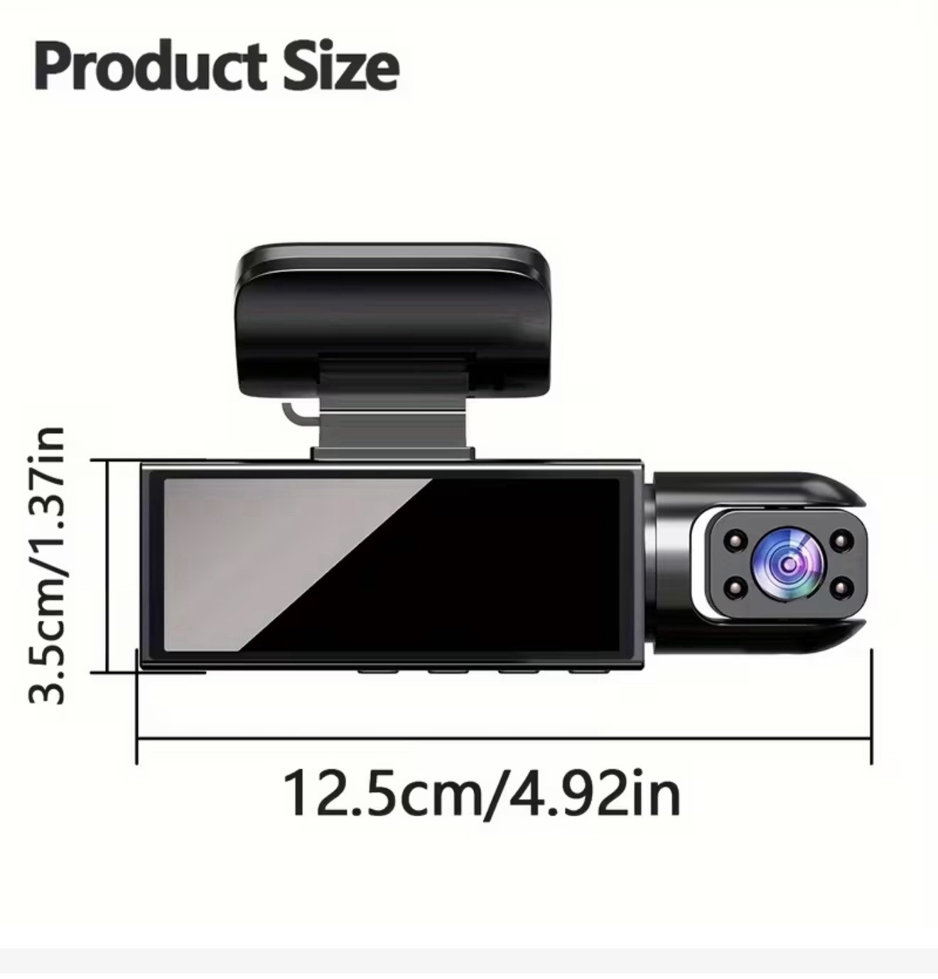 Front and Inside Dash Camera, 3.16-inch Dash Cam 1080P, G-Sensor HD Night Vision