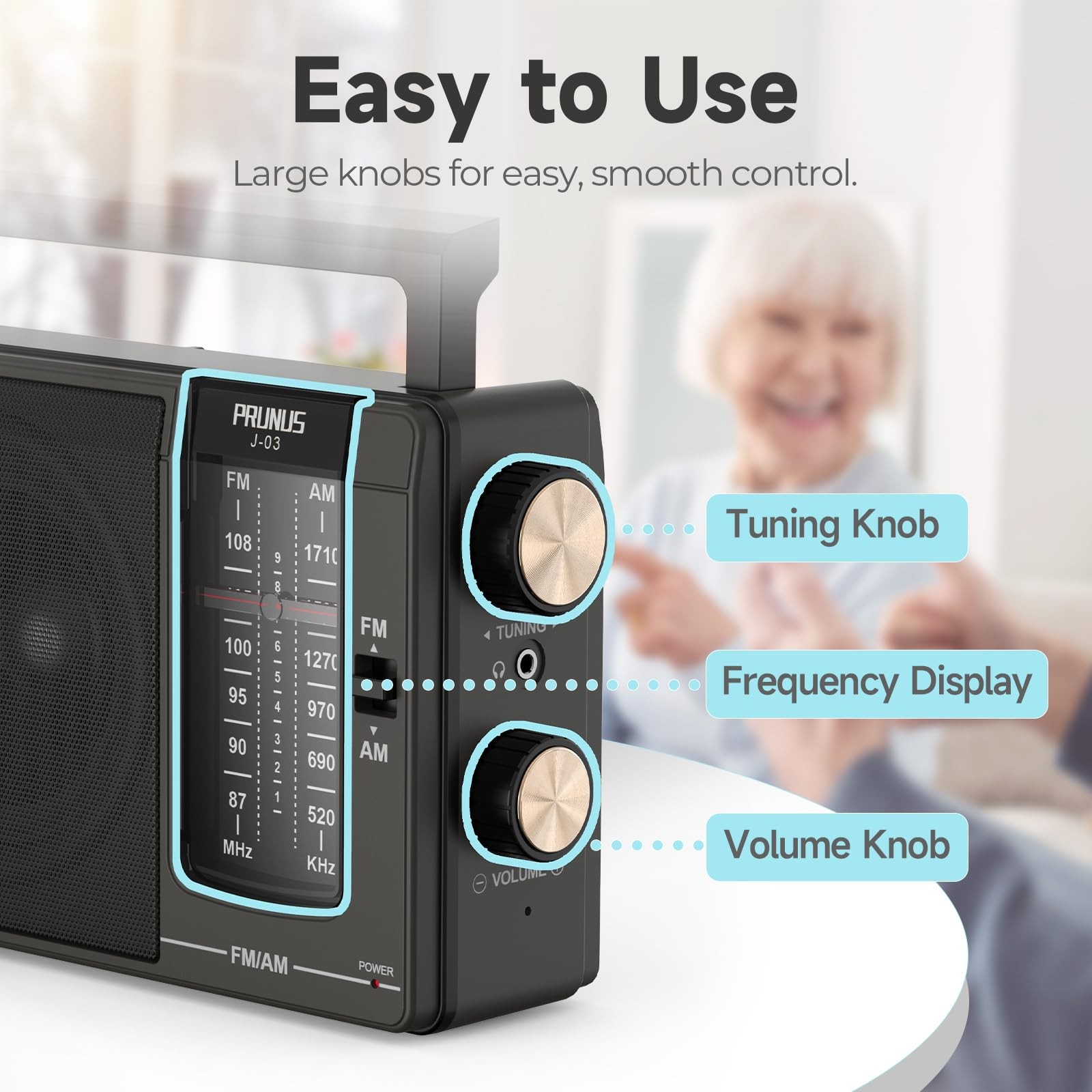 J03 AM FM Radio Portable Plug in Wall or AA Battery Operated for Home/Outdoor…
