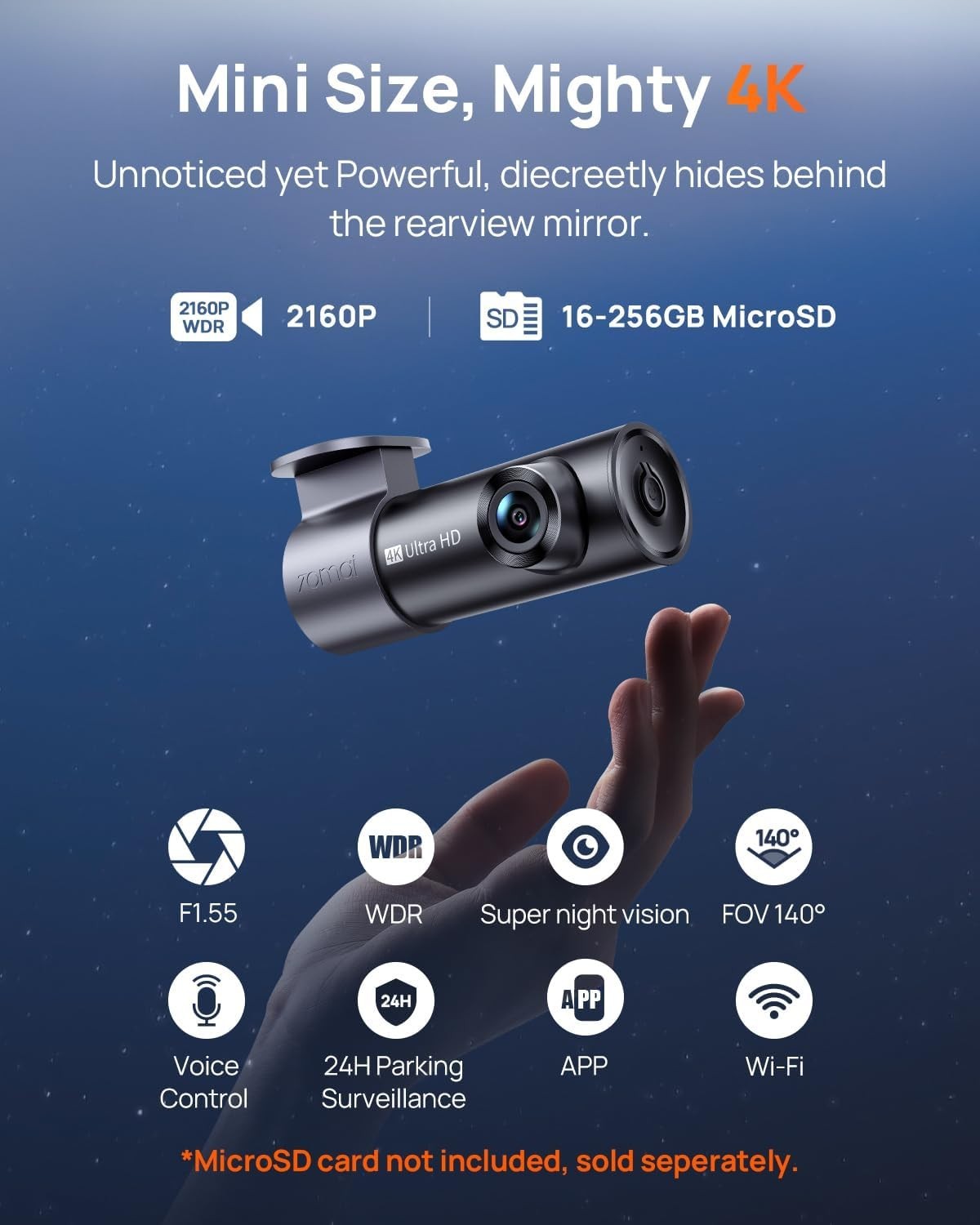 M310 Plus 4K Dash Cam with Night Vision