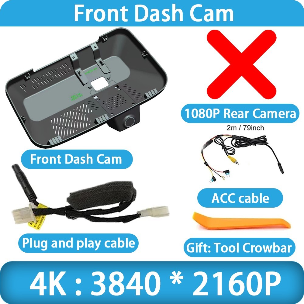 for Wuling Starlight Xingguang PHEV 2023-2026 4K DVR Dash Cam Front Rear Camera