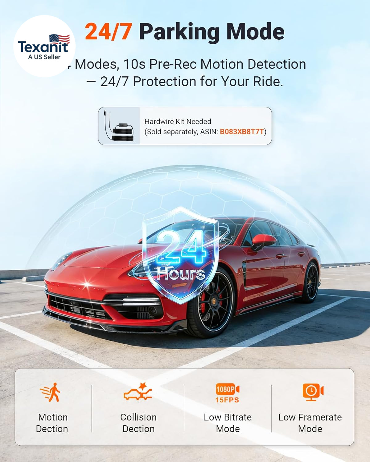 New N4S 3 Channel Dash Cam, STARVIS 2 Night Vision, Front Rear inside Dashcam fo
