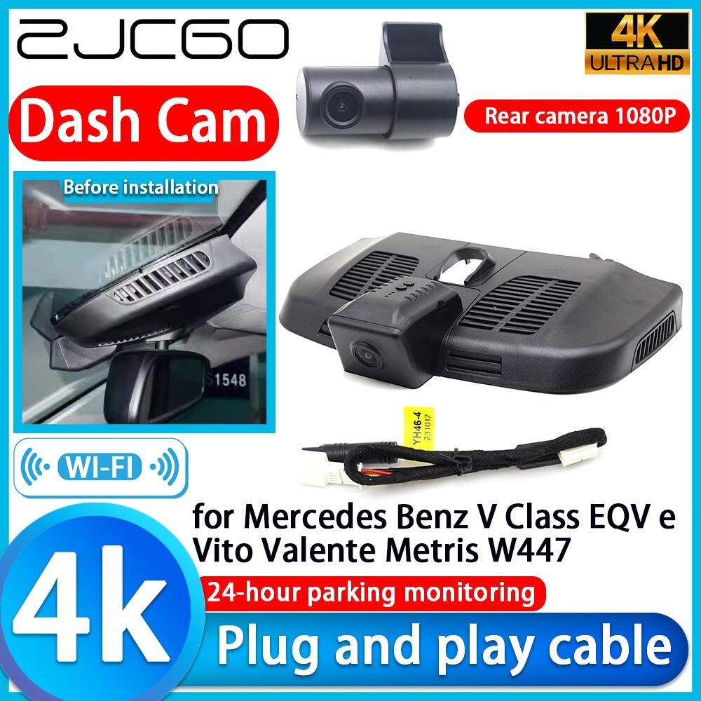 4K Wifi Dash Cam Camera for Mercedes Benz V Class EQV e Vito Valente Metris W447