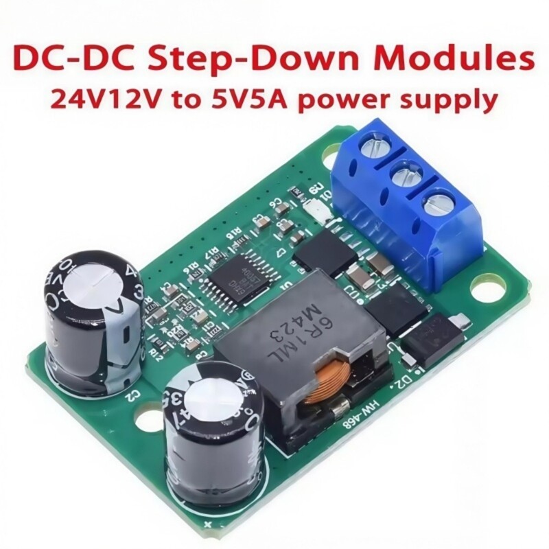Step Down Power Supply Module 24V/12V Input to 5V 5A Output for Automotive