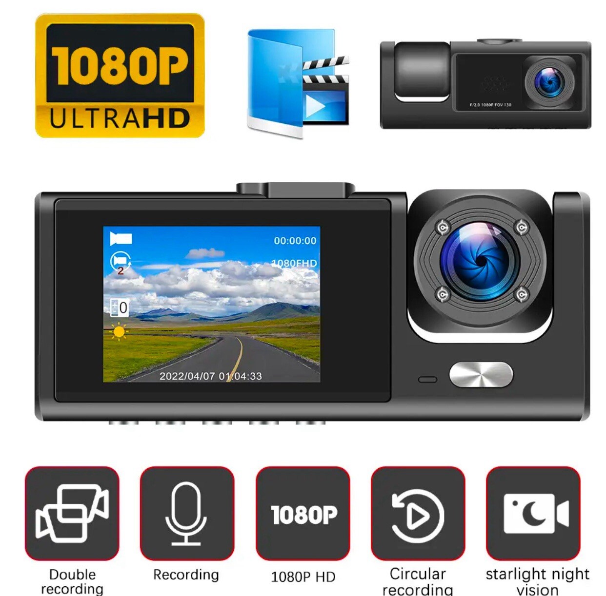 QUALITY DASHCAM 3/1 Front- Cabin- Rear,Dashcam Saves Lives!!! READ DESCRIPTION