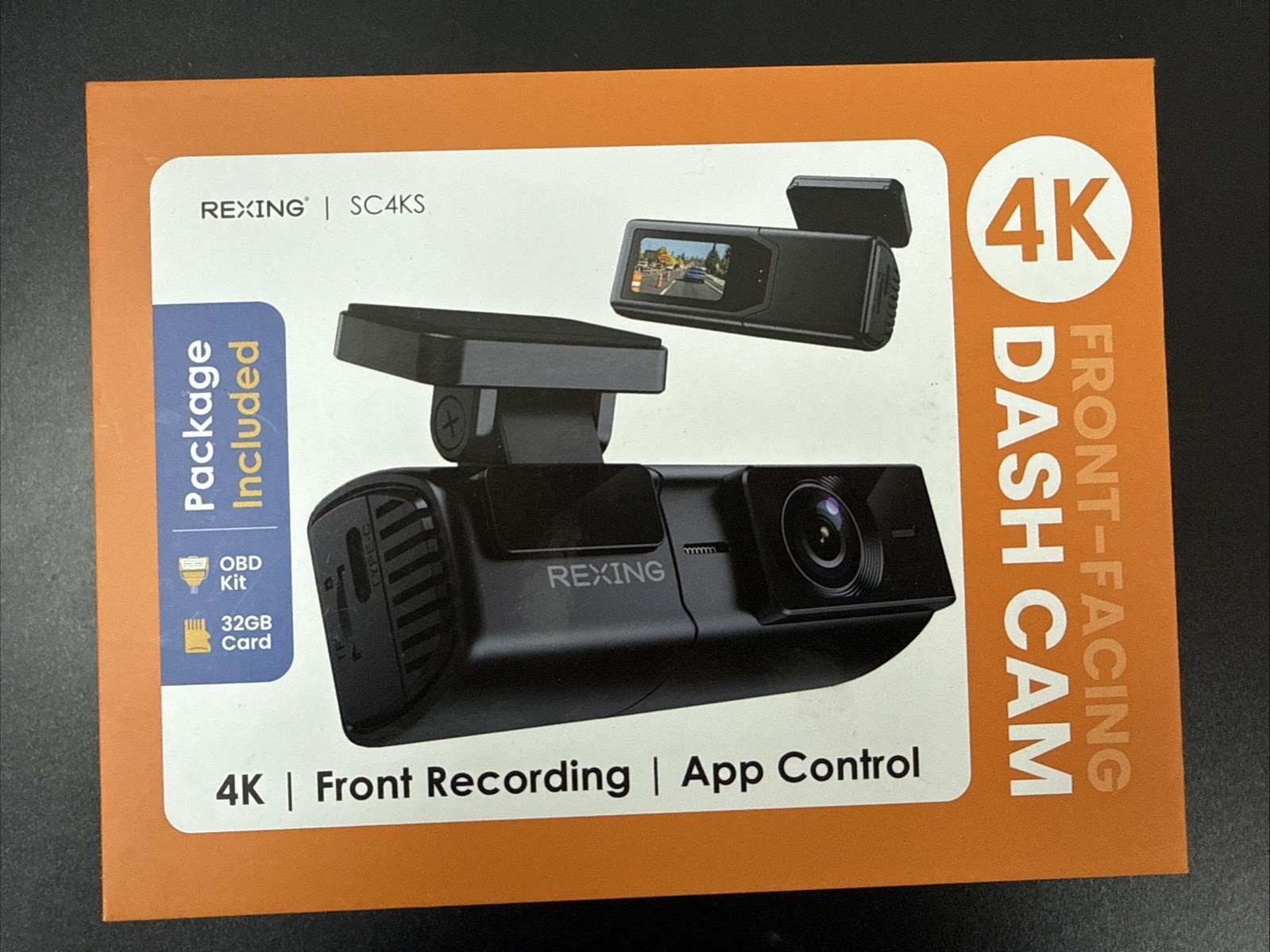 Rexing Ultra HD Car Dash Cam with Wi-Fi Bundle SC4KS
