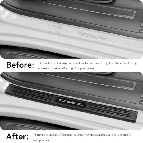 4PCS ABS Door Sill Guards Protector for Chevy Silverado & GMC Sierra 2019-2026