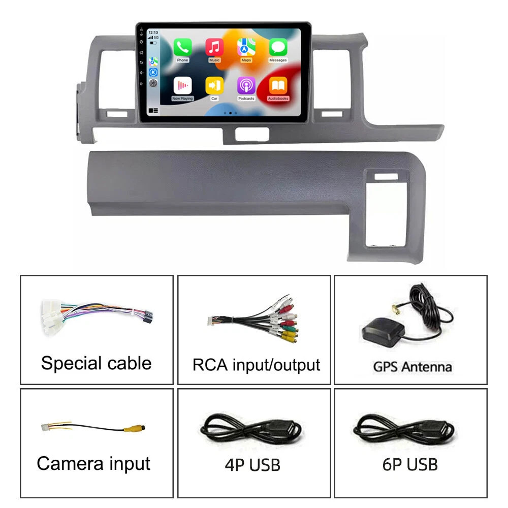 10” Wireless Carplay & Android Auto Head Unit Stereo For Toyota Hiace 2004-2019