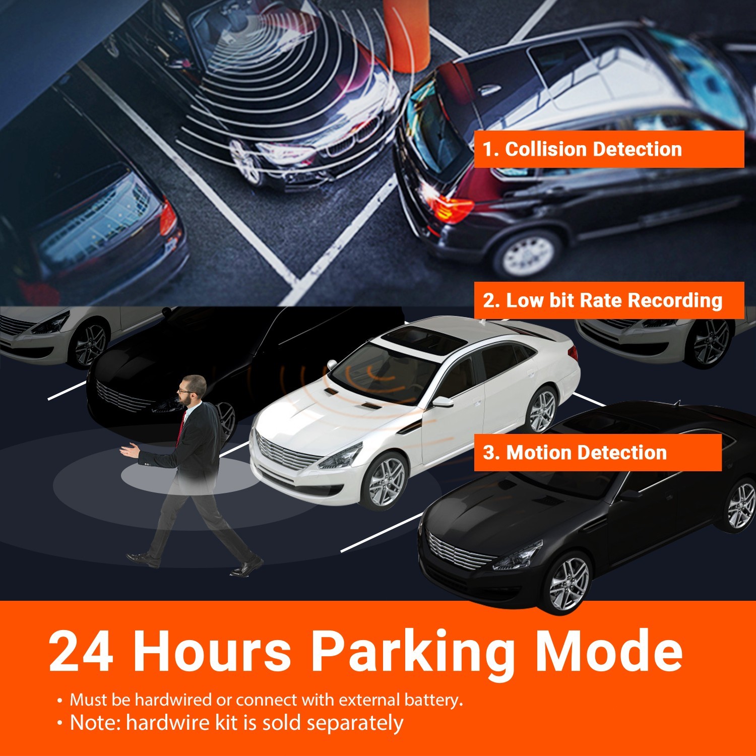 VANTRUE N4 4K 3 Channel Dash Cam Front Inside Rear Car Dash Camera Night Vision
