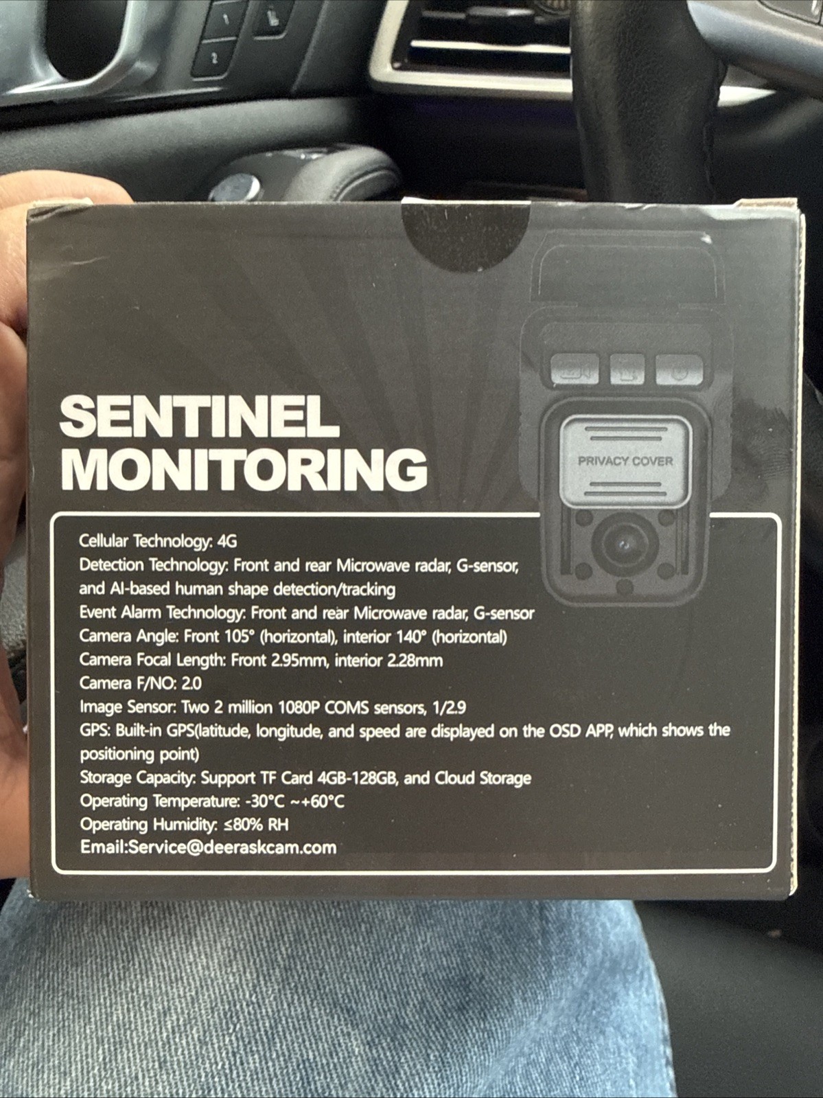 Brand New In Factory Sealed Box DeerAsk Dash Cam Front Rear Inside Car Camera
