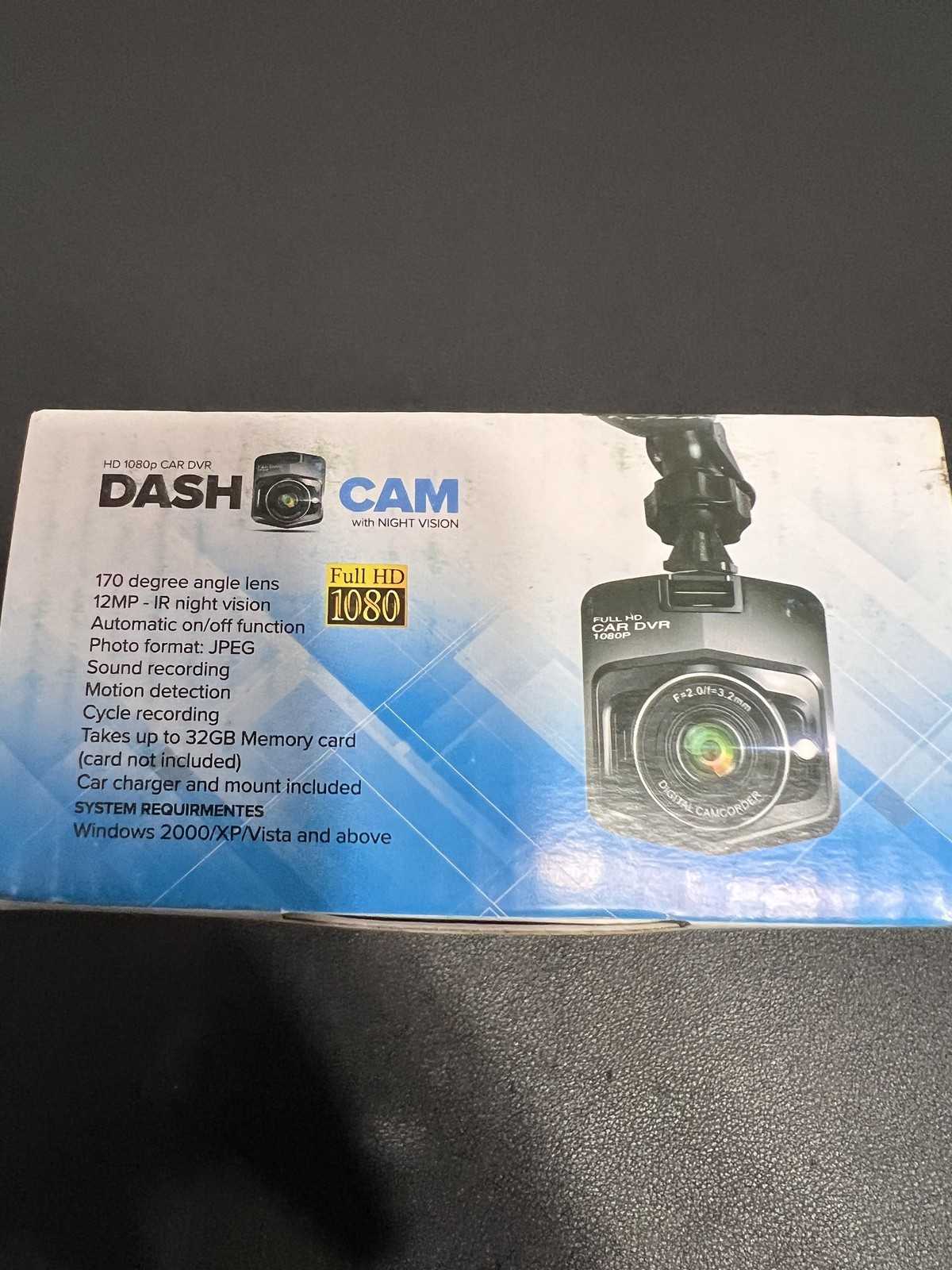 Full HD 1080P Dash Cam Car DVR 170° Night Vision Driving Recorder Black Camera