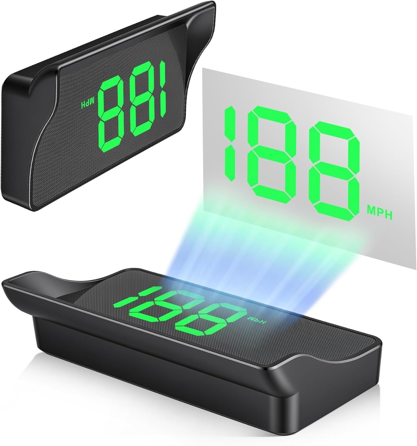 Heads up Display for Cars, USB Plug Digital GPS HUD Speedometer with HD Large Fo