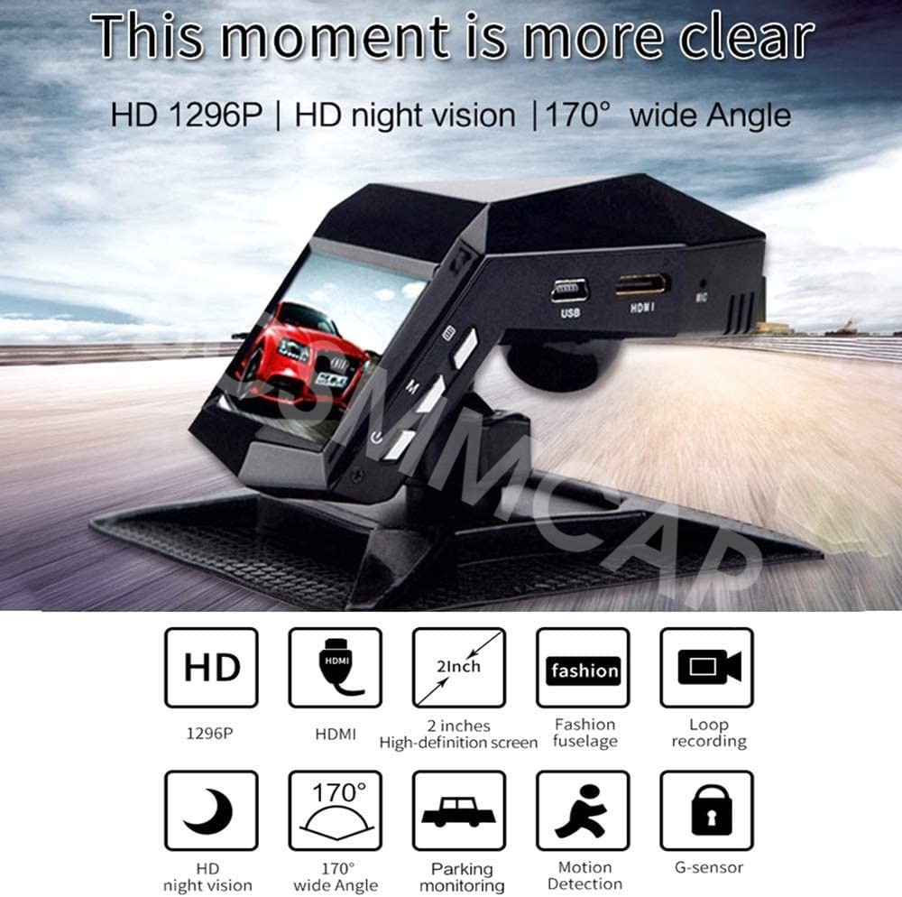 2” FHD 1080P Dash Cam Car DVR Front or Rear Camera G-sensor Motion Detection