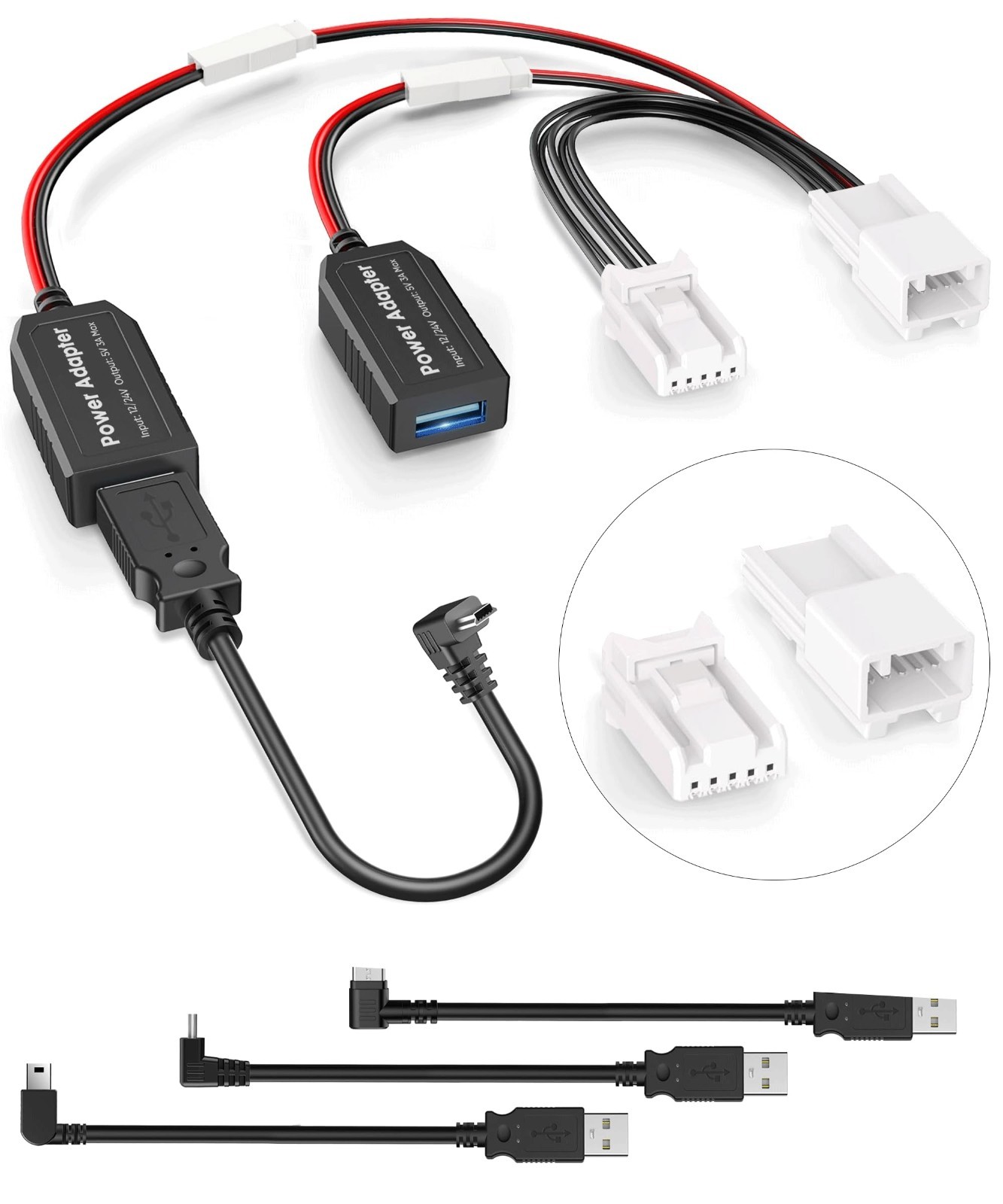 Power Adapter for Dash Cam, Fits Subaru Ascent/Crosstrek/Forester/Impreza, Conne