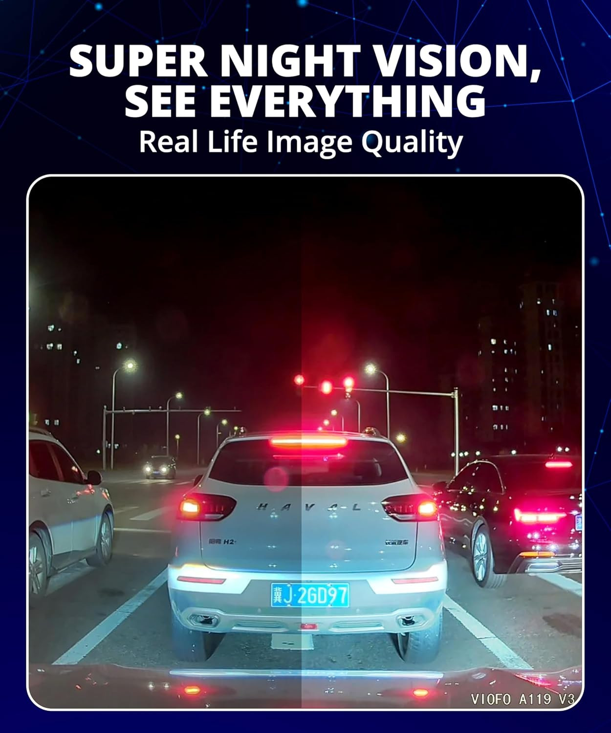 Dash Cam A119 V3 2K 2560X1440P Quad HD+ 60FPS Front Car Dash Camera, 5MP STARVIS