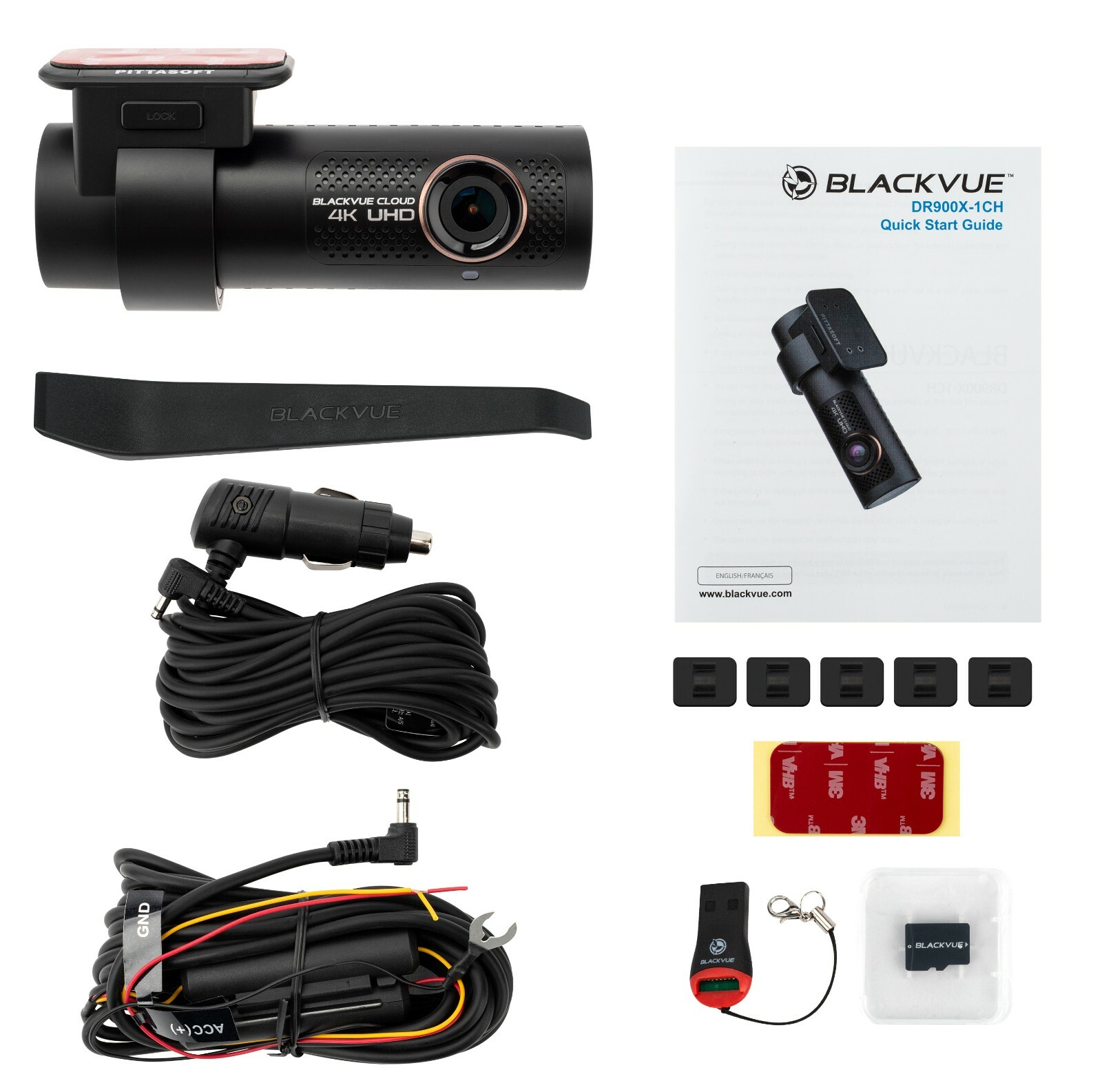 [In Stock] BlackVue DR900X-1CH 4K UHD Cloud Wi-Fi GPS 64GB + Hardwire Cable
