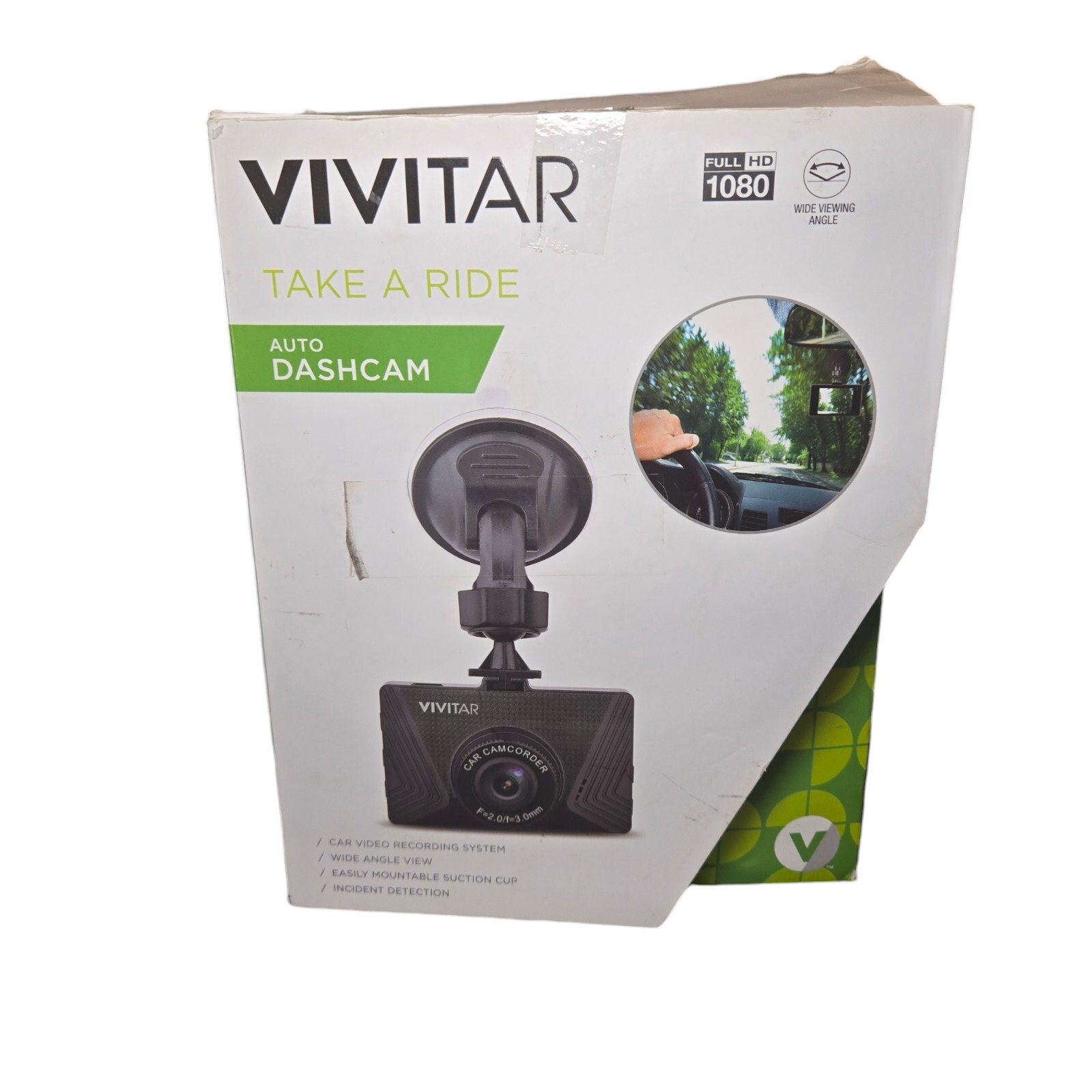 Vivitar Auto Dashcam Video Recording Mountable Wide Angle 1070HD Incident Detect