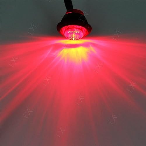 3/4″ Round LED Clearance Indicator Lights Side Front Rear Marker Lights Red